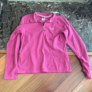 5/$25 North Face Pink 1/4 zip fleece